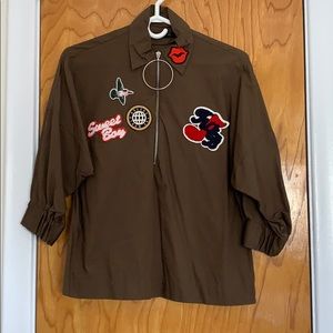 Zara // shirt with patches